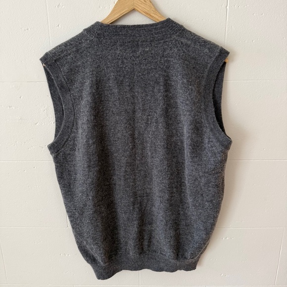 17 ✏️Vintage Wolsey | Size Large | Dark Grey Sweater Vest Grandpa Core Academia - Picture 8 of 9